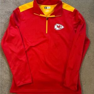 Kansas City Chiefs 1/4 Zip Pullover Sweater Mens M Red NFL Team Apparel